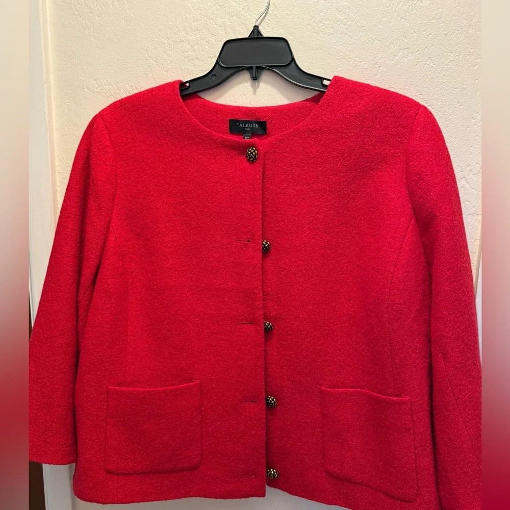Red Button-Up Jacket - Picture 6 of 9
